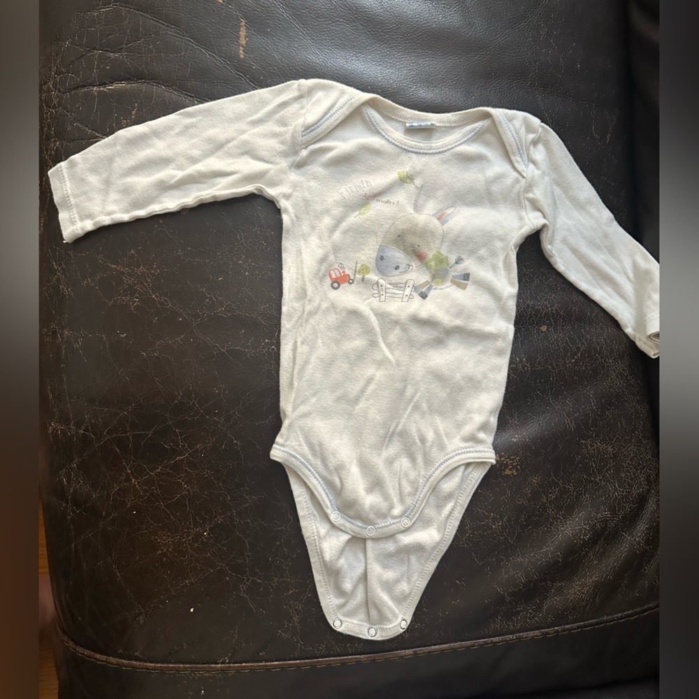 Absorba Cream Long Sleeve Bodysuit